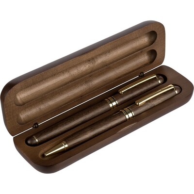 Writing set, ball pen and roller ball pen